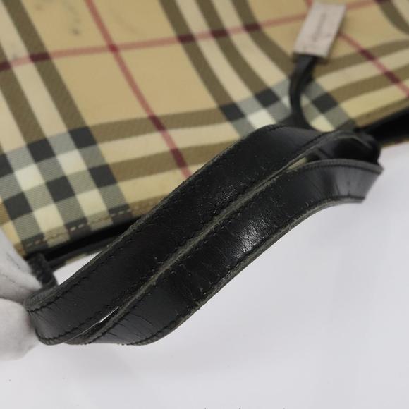 BURBERRY Nova Check Hand Bag PVC Beige Auth EC273 - Picture 7 of 16